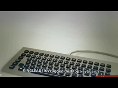 मजबूत जलरोधक वैंडल-प्रूफ डेस्कटॉप स्टेनलेस स्टील धातु बैकलिट कीबोर्ड के साथ प्रबलित केबल