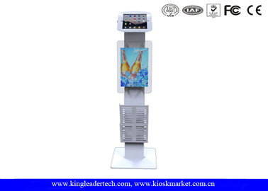 खरीदें फ्रीस्टैंडिंग आईपैड मिनी स्टैंड सुरक्षित आईपैड कियॉस्क lockable, लोगो पैनल और पत्रक रैक online manufacture