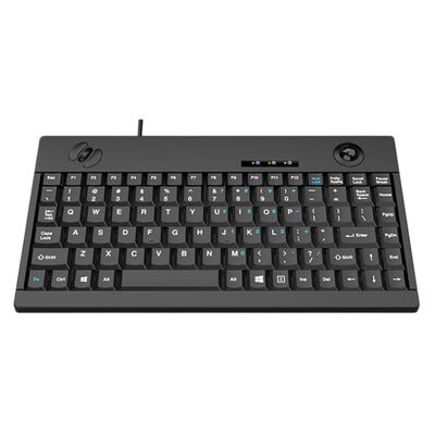 खरीदना Super Compact Waterproof IP65 Industrial Plastic Keyboard with 88 Keys and Mini Trackball for Harsh Environments online manufacture